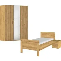 rauch Schlafzimmer-Set Komplettschlafzimmer Schlafzimmer EVELYN, (Set, 3-tlg., inkl. SOFT-CLOSE-FUNKTION), Schrank und Bett in 2 Breiten, Nachttisch 2 Schubladen MADE IN GERMANY