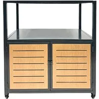 abc HOME Outdoor-Küche Küchenwagen Industrial mit Gasfach, fahrbar, verzinkt, Verzinkter & pulverbeschichteter Stahl