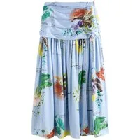 Next Maxirock Kew Collection Maxirock aus Satin Pflanzenmotiv (1-tlg)