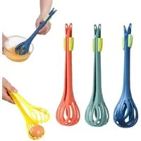 FOUORTUNATE-BEE Schneebesen 4er Set Schneebesen Küchenzange Eierquirl Multifunktion Küchenhelfer, Eierquirl Zange Küchenhelfer Backen Pasta Steak Eier Werkzeug