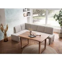 exxpo - sofa fashion Eckbank Intenso, viele Bezugsstoffe Cord, Struktur 243/158 cm (B/T), hohe Bodenfreiheit, frei im Raum stellbar, hoher Sitzkomfort