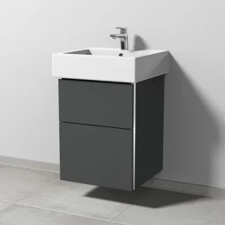 Sanipa 3way Waschtischunterbau zu Duravit Vero Waschtisch mit 2 Auszügen, Anthrazit-Matt BR71522