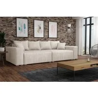 Fun Möbel Big-Sofa Megasofa Couchgarnitur REGGIO inkl. Schlaffunktion, inkl. 2 Bettkasten, inkl. 4 Rücken- und 2 Zierkissen