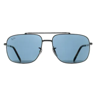 Ray-Ban Rechteck Unisex poliert Silber Blau RB3796