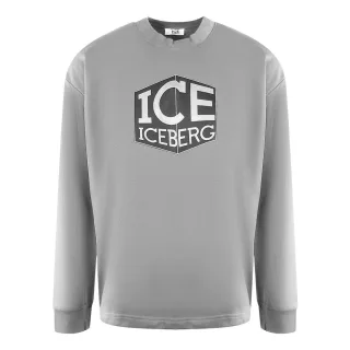 Ice Iceberg - Sweatshirt mit gewürfeltem Logo in Grau