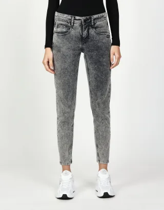 GANG Damen Hosen 94AMELIE CROPPED - relaxed fit Hose black brina
