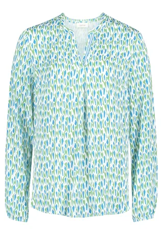 CARTOON - Blusenshirt green/blue - Gr. - 38