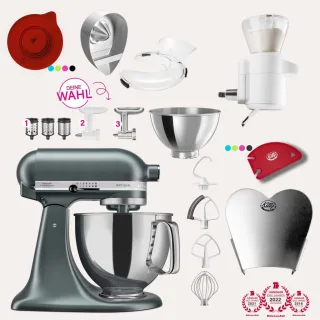 KitchenAid Artisan 4,8 Liter KSM175 Spar-Set mit Sieb mit digitaler...