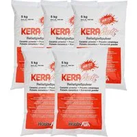 HobbyFun Modelliermasse Gießmasse KERAflott 5 x 5 kg weiß (5 Stück), Keramik, Porzellan, bemalbar, bruchfest