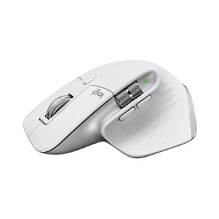 Logitech MX Master 3S für Mac [Bluetooth Ergo 8K DPI Glas-Tracking Leise Klicks USB-C] pale grey