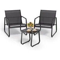 Bealife Balkonset Garten Balkonmöbel-Sets,2 Sessel und 1 Tisch für Garten, Terrasse