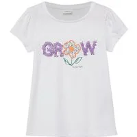 s.Oliver Junior Kurzarmshirt mit Pailletten-Print und Stickerei, für Girls