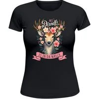 MoonWorks Print-Shirt Damen T-Shirt für das Oktoberfest Mei Dirndl is in da Wäsch Fun-Shirt mit Print