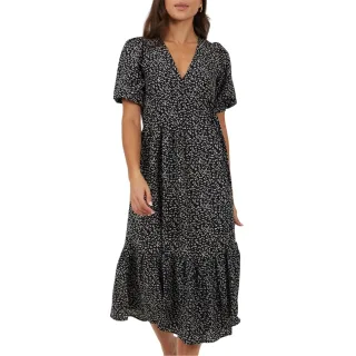 Brave Soul - Wickelkleid für Damen (Schwarz/Weiß)