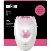 Braun Epilierer 3-000, Kabelgebunden, langlebig, mit Smartlight und Massagerollen