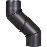Firefix Ofenrohr FireFix Universalofenrohr-Bogen Ø 150 mm, schwarz