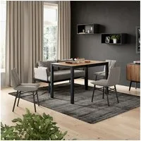 Vicco Esstisch Granny, Eiche/Anthrazit, 80-120 x 70 cm ausziehbar (1-St)
