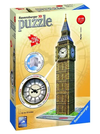 Ravensburger 12586 - Big Ben mit Uhr 3D-Puzzle (216 Teile)