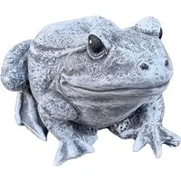 Stone and Style Gartenfigur Frostfeste Steinfigur Frosch naturgetreu charmanter Teichzauber