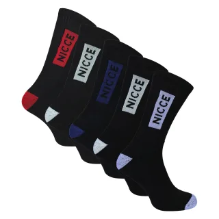 5er Pack Herren Sport Crew Socken aus atmungsaktivem, reichhaltigem Baumwollmaterial mit Polsterung
