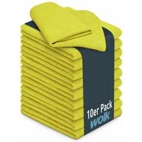 wolk Universaltuch (fusselfrei und frotteeartig) Mikrofasertuch (Polyester, 40x40 cm, 10er-Set, hygienisch auf 90° waschbar)