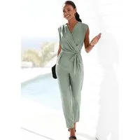 LASCANA Overall (mit Bindegürtel) aus knitterfreier Ware, eleganter Jumpsuit in Wickeloptik, bügelfrei