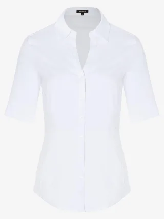 MORE & MORE - Baumwoll/Stretch Bluse weiß - Gr. - 46