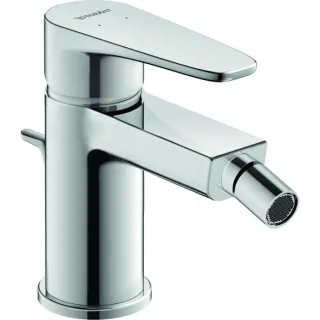 Duravit B.1 Bidetarmatur B12400001010 chrom, mit Ablaufgarnitur, Ausladung 127mm