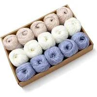 INDIGOS UG 15 Stück 750g Garn Seide-Kaschmir-Wollgarn für Handstricken & Häkeln Häkelwolle, Seiden-Kaschmir-Wollgarn