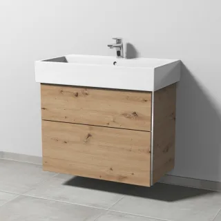 Sanipa 3way Waschtischunterbau zu Duravit Vero Air Waschtisch mit 2 Auszügen, Eiche Natural-Touch BR43485