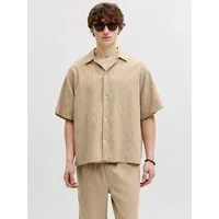 Jack & Jones Kurzarmhemd JORMONTAUK WAVY TEXTURE SHIRT SS SN Baumwolle, relaxed fit