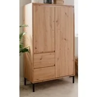 Furn.Design Highboard Bastia (Hochkommode in Eiche Artisan, 81 x 139 cm), mit viel Stauraum