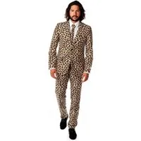 Opposuits Partyanzug Leoparden Partyanzug - Kostüm Karneval Fasching, Ausgefallene Anzüge für coole Männer