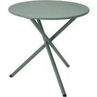 Mojawo Küchentisch Bistrotisch Balkontisch Beistelltisch rund Grün Stahl Ø48xH48cm