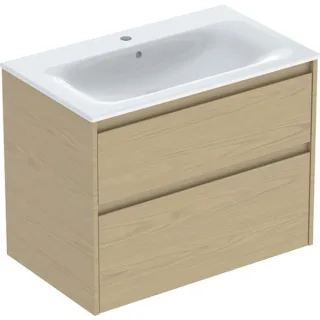 Geberit Renova Plan Set Möbelwaschtisch schmaler Rand, mit Unterschrank, zwei, 504040PS8 504040PS8
