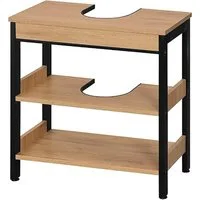 EUGAD Waschbeckenunterschrank (1-St) Unterschrank mit Siphonausschnitt, aus MDF, 60 x 60 x 30 cm
