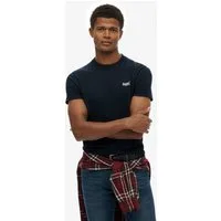 Superdry Rundhalsshirt ESSENTIAL CONTRAST EMB TEE Slim Fit, aus Baumwolle und Single Jersey, mit Print, pflegeleicht