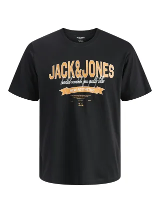 JACK&JONES - JJELOGO TEE SS O-NECK 2 COL SS26 SN black - Gr. - S