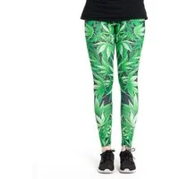 cosey Leggings Blumen-Leggings (Einheitsgröße) - Design Hanf (farbenfrohes Blumen-Design • figurbetonte Passform • schnelltrocknend, Einzelartikel) Design Hanf