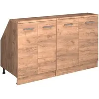 Vicco Kommode Rion, Goldkraft Eiche, 140 cm 2er Set Schrankkorpuss 60 cm Tiefe (2 St)