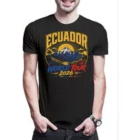 Urban Backwoods Print-Shirt WM Ecuador 1 Herren T-Shirt Tri Tricolor Quito Fußball WM Soccer (1-tlg) Football Turnier 2026 Weltmeisterschaft