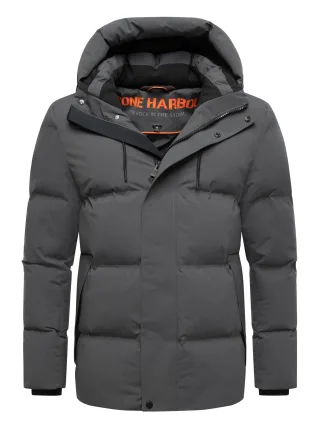 Stone Harbour Herren Winterjacke Taviaan mit Fleecekapuze & winddichtem Design