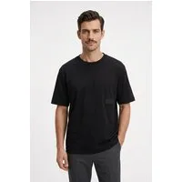 BOSS GREEN T-Shirt TS Structure 100% Cotton, Regular Fit, Rundhalsausschnitt