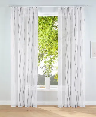 OTTO home Gardine "Dimona" Kräuselband 2 Stk. tlg. 2er-Set, Bestseller, Polyester, Wellen