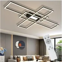 ZMH LED Deckenleuchte Wohnzimmer 50W 3 Rahmen Deckenlampe mit Fernbedienung Modern Flur, Augenschutz, Einfache Installtion, LED fest integriert, 3000-6500K, Schlafzimmerlampe Schlafzimmer Deckenbeleuchtung