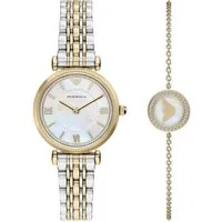 Emporio Armani Quarzuhr Emporio Armani Damen-Uhren-Sets Analog Quarz