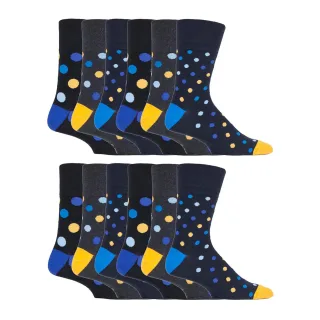12 Paar Herren Sanfte-Grip Lockere-Socke | Extra Weite Ohne Elastik Socken
