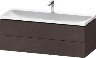 Duravit L-Cube c-shaped Set wandhängend Eiche dunkel gebürstet Matt 1200x480x480 mm - LC6953O7272000 LC6953O72720000