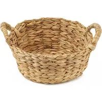 ECHTWERK Aufbewahrungskorb Runder Flechtkorb, 30 x 24 x 16 cm (1 St), aus Wasserhyazinthe, handgeflochten