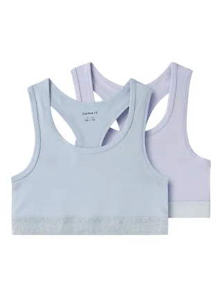 NAME IT - NKFSHORT TOP 2P NOOS Purple Heather - Gr. - 152
